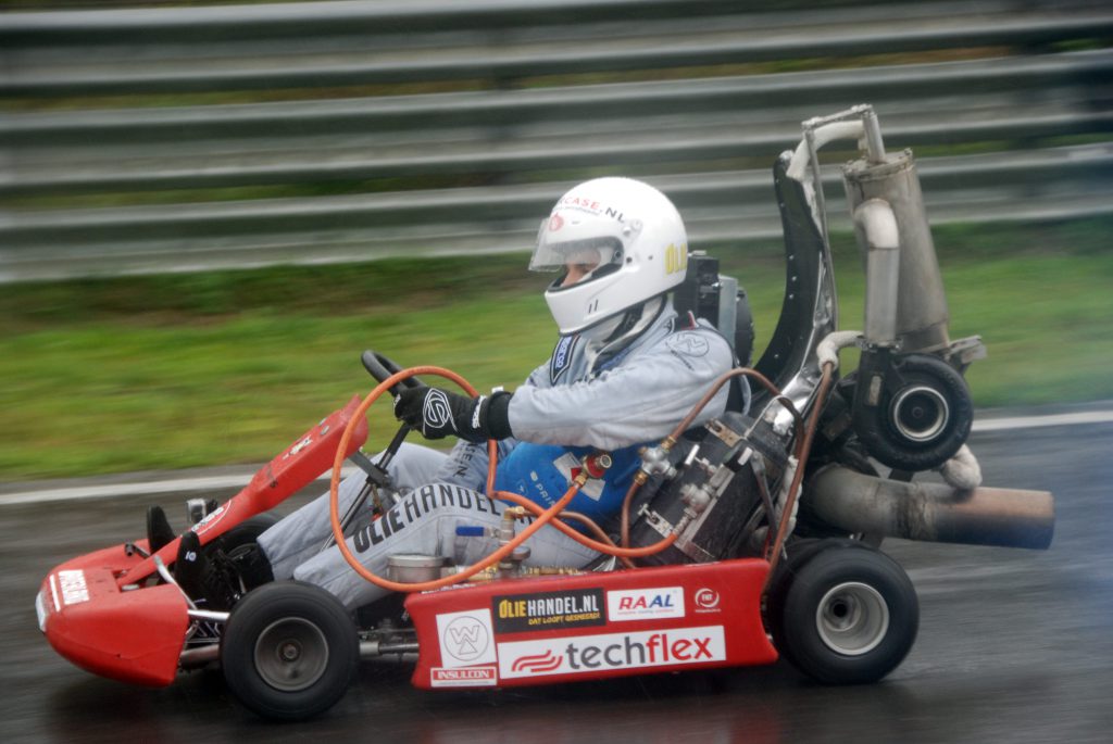 Rijdende kart met straalmotor op Circuit Zandvoort