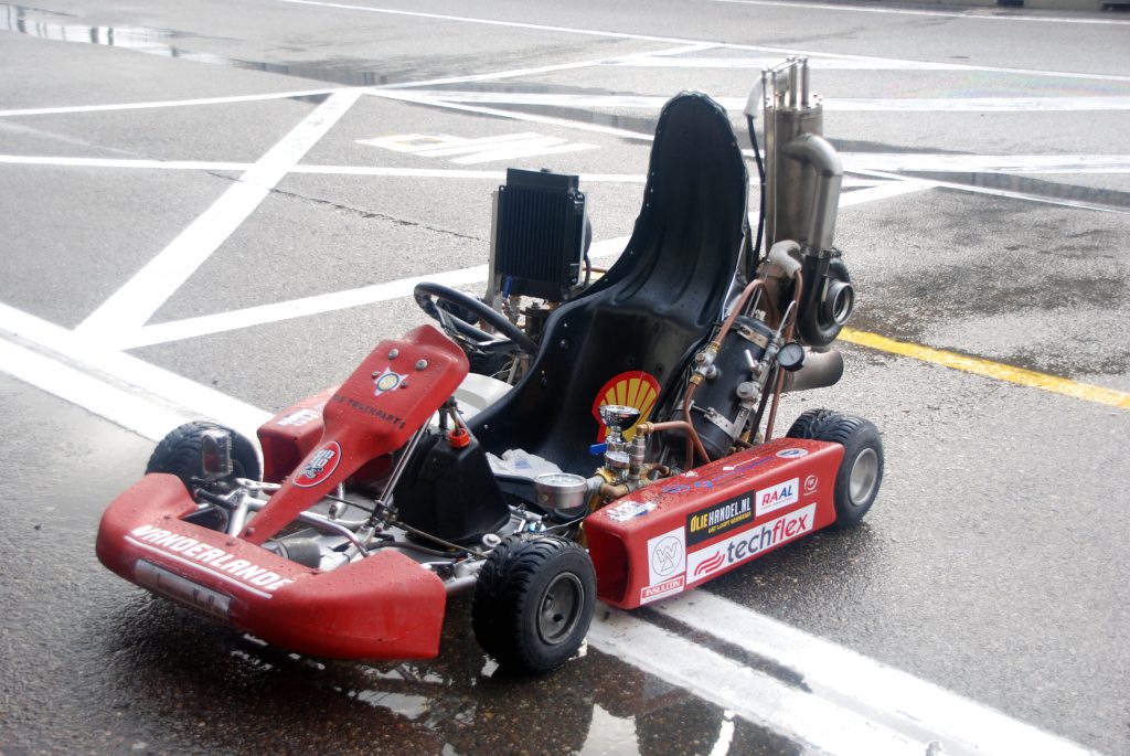 Kart met straalmotor na test op Circuit Zandvoort